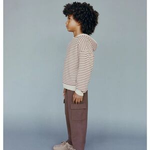 ZARA STRIPED KNIT HOODIE